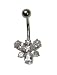 Sterling Silver Belly Ring with CZ