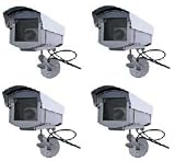 4 Lot - Real Outdoor Security Cameras / Dummy CCTV Surveillance
