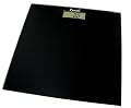 Escali B180SB Glass Platform Bathroom Scale, Black