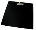 Escali B180SB Glass Platform Bathroom Scale, Black