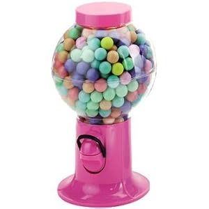 9.5" Pink Gumball, Candy, and Snack Dispenser