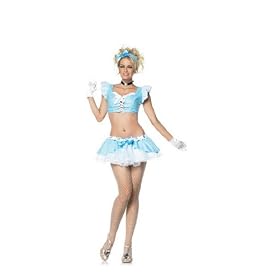 5 Pc Cinderella Ice Princess Includes Headband, Cameo Choker, Crop Top, Gloves And Petticoat Skirt...