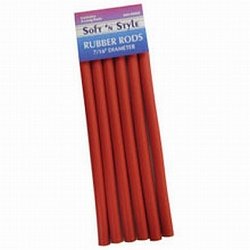 Soft 'n Style Rubber Rod Long / Red 7/16" (SNS-RRRD)
