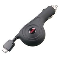 Rubberized Retractable Car Charger for Samsung Propel A767