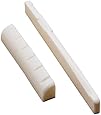 Blisstime&reg; 2 Sets of 4pcs 6 String Acoustic Guitar Bone Bridge Saddle and Nut Made of Real Bone