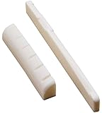 Blisstime&reg; 2 Sets of 4pcs 6 String Acoustic Guitar Bone Bridge Saddle and Nut Made of Real Bone