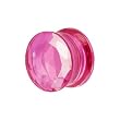 1/2" Pink Solid Diamond Cut Cubic Zirconia Saddle Plug