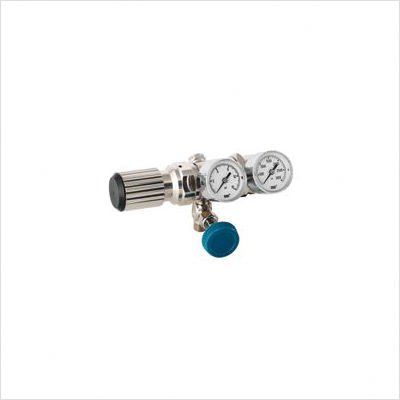 - 100 PSI Delivery Pressure 2 Stage High-Purity Brass Low Flow Regulator With 3000 PSI Maximum Rated Inlet Pressure, CGA-590