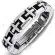 Stainless Steel Designer Mens Bracelet - 8.5 Inch