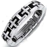 Stainless Steel Designer Mens Bracelet - 8.5 Inch