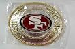 San Francisco 49er NFL Football Silver/Gold-tone  Buckle