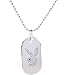 Playboy Bunny Jewel Paved ID DOG TAG silver NECKLACE
