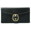AUTHENTIC COACH BLEECKER SIGNATURE CHECKBOOK WALLET 40893 (Black/Black)