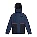 YINGJIELIDE Boyâ€˜s Waterproof Rain Jackets Kids Fleece Lined Rain Coat Hooded Outdoor Windbreaker Navy 9-10 Years