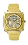 BCBGMAXAZRIA Sport Collection Elite Yellow Silicone Silver Dial Women's watch #BG8231