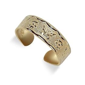 Solid 10 KT Yellow Gold Toering Design Toe Ring 10k