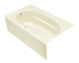 Tub with apron by Kohler - K-1115-LA in Biscuit