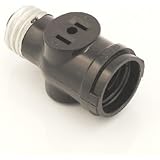 Leviton 1403 Two Outlet Socket Adapter, Black