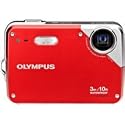 Olympus 10 Megapixel Waterproof 3X Optical Zoom Digital Camera Red
