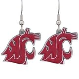 NCAA Dangling Earrings - Washington State Cougars