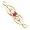 14K Yellow Gold Ruby and Diamond Brooch (ALSO AVAILABLE WITH OTHER GEMSTONES)