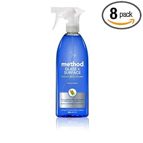 Method Window Wash Glass & Surface Cleaner, Mint, 28-Ounce Bottles (Pack of 8)