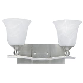 Yosemite Home Decor 9992SN Redwood 17.5-Inch 2-Light Bathroom Vanity, Satin Nickel by Yosemite Home Decor