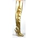 5 Inch Sexy Thigh Hi Boot Classic Plain Thigh Boot Single Sole Gold Size: 7