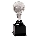 Crystal Golf Ball on Black Base Award Trophy by