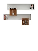 Best seller living Estantería De Pared Salad Blanco/Marrón Claro