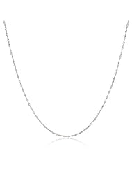 18k Gold 1.1mm Singapore Chain Necklace