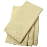 Ivory Hemstitch Dinner Napkins 1 Dozen