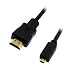 EZOWare Gold Plated HDMI to Micro HMDI Cable - 6 Feet / 2M for Motorola Droid RAZR MAXX HD XT926M, DROID RAZR HD 4G XT926, Photon Q 4G LTE XT897, Atrix HD MB886, Droid 4 XT894, Droid RAZR MAXX XT916 / XT913