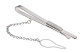 Sterling silver tie slide with banded accent