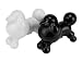 Present Time Salt & pepper set Poodle ceramic black & white