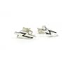 Sterling Silver Lightning Bolt Post Earrings