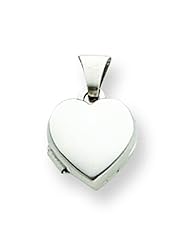Sterling Silver Plain 10mm Heart Locket