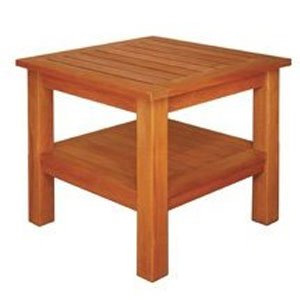 TERRACE MATES Two Shelf High End Table / Square