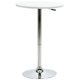 White Lacquer Sam Gas Lift Bar Table