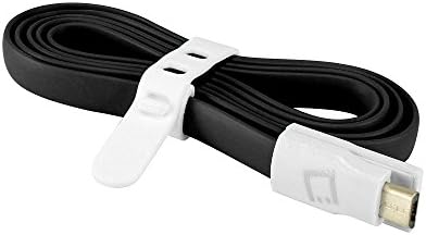 Vivo X5 MAX USB Data Transfer And Charging Cable Black Flat Tangle Free Shielded Design