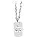 Inox Jewelry 316L Stainless Steel Star of David Dog Tag Pendant
