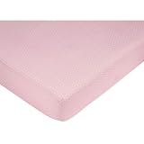 Mod Dots Pink and Brown Fitted Crib Sheet for Baby and Toddler Bedding Sets by JoJo - Mini Dot