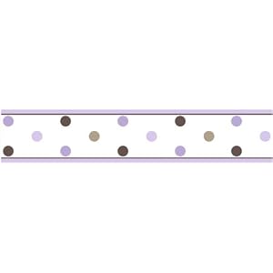 Purple and Brown Mod Dots Baby and Childrens Polka Dot Wall Border by ... Purple and Brown Mod Dots Baby and Childrens Polka Dot Wall Border by ...