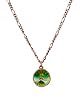 Necklace - N456 - Genuine Swarovski (tm) Crystal Stone - Rivoli Style on Copper Chain ~ Vitral