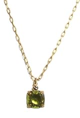 Catherine Popesco 14K Gold Plated Khaki Swarovski Crystal Necklace