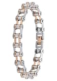 18k Rose Goldplated and Stainless Steel Cycle Bracelet