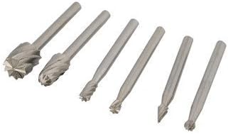 New 6Pc 1/8 HSS Routing Router Bits Burr Rotary Tools Suit Dremel Wood router bit Rotary Tool for Wood Root carving by Lian dong