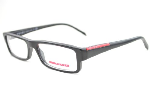 PRADA VPS 01A Eyeglasses VPS01A Satin Black 1BO-1O1 Optical Frames