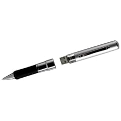 Technaxx VIP Video-Interview-Pen 8GB silber (Kugelschreiber mit integrierter Kamera und 8GB internem Speicher)