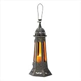 Gothic Tower Bronze Candle Holder Hanging Lantern Decor